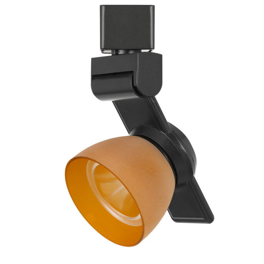 12W Integrated LED Track Fixture with Polycarbonate Head Black and Orange