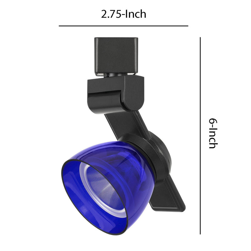 12W Integrated LED Track Fixture with Polycarbonate Head Black and Blue-zoom-