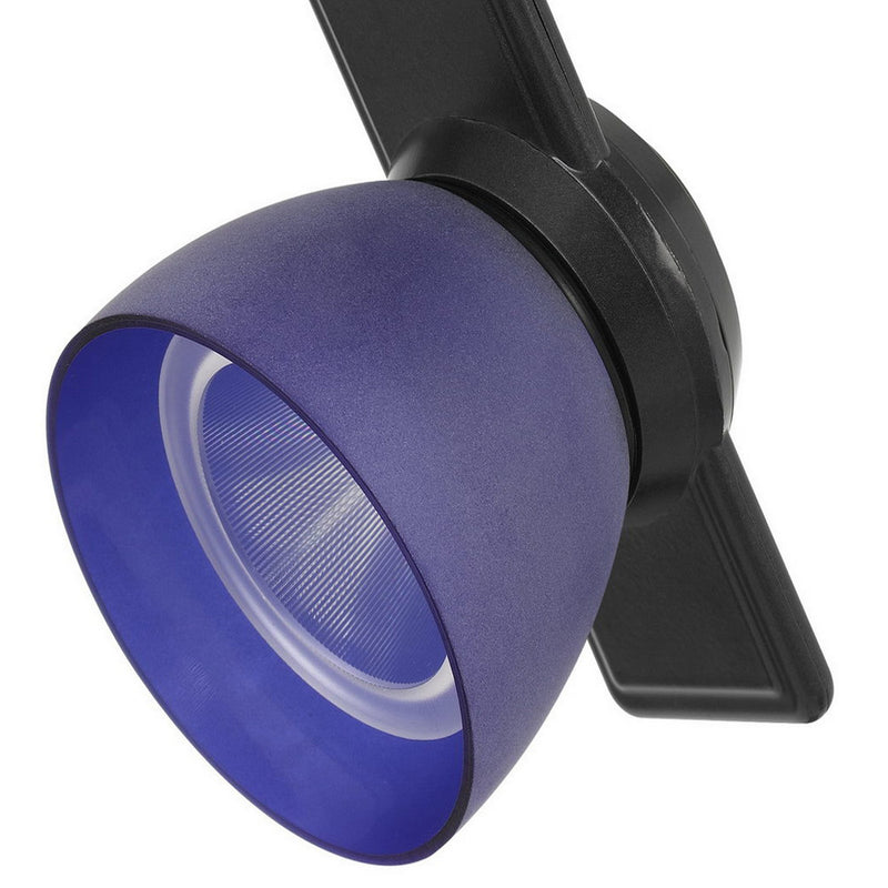 12W Integrated Metal and Polycarbonate LED Track Fixture Black and Blue-zoom-