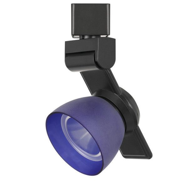 12W Integrated Metal and Polycarbonate LED Track Fixture Black and Blue