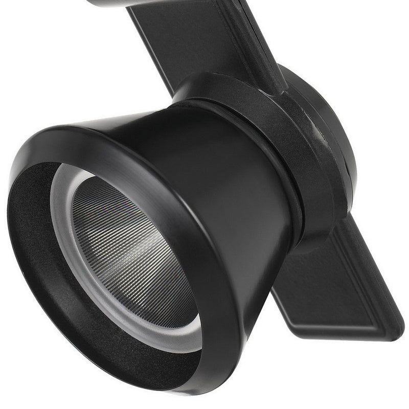 12W Integrated Dimmable LED Metal Track Fixture with Cone Head Black-zoom-