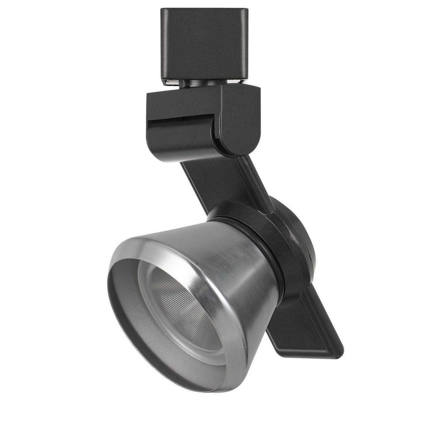 12W Integrated LED Metal Track Fixture with Cone Head Black and Silver
