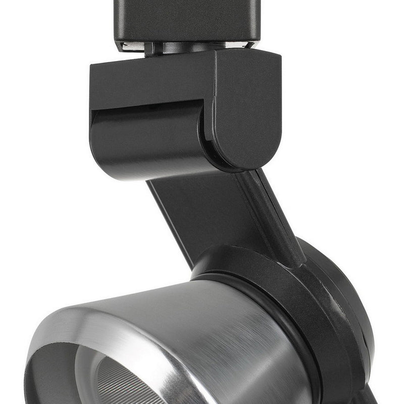 12W Integrated LED Metal Track Fixture with Cone Head Black and Silver-zoom-