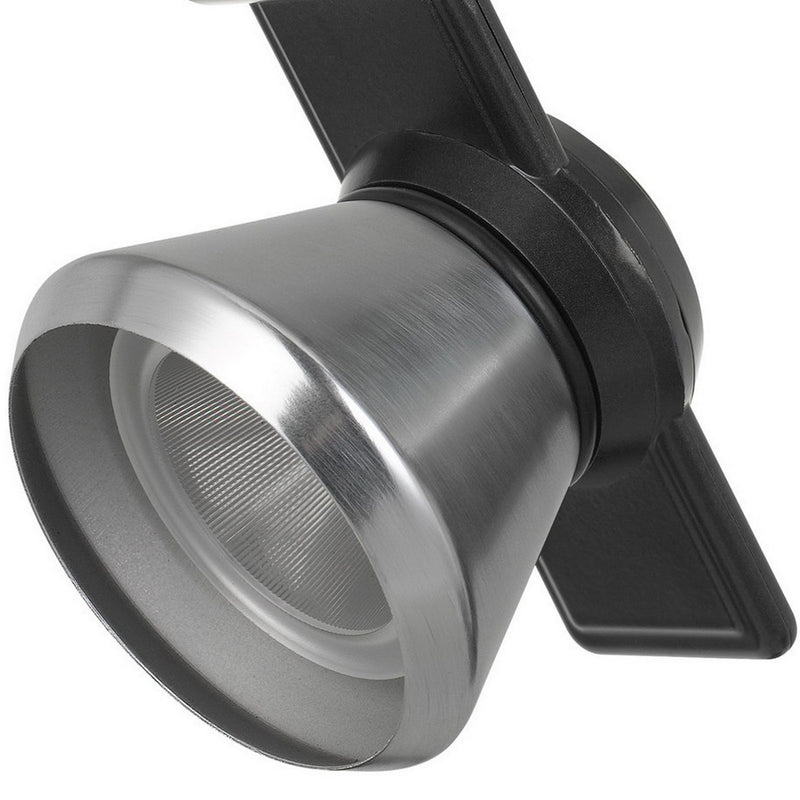 12W Integrated LED Metal Track Fixture with Cone Head Black and Silver-zoom-