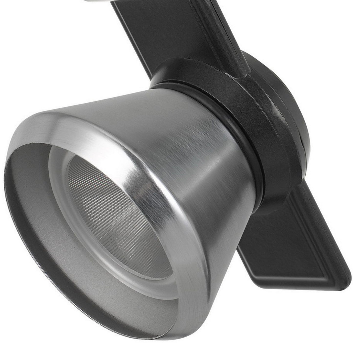 12W Integrated LED Metal Track Fixture with Cone Head Black and Silver