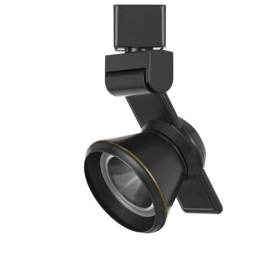 12W Integrated LED Metal Track Fixture with Cone Head Dark Black