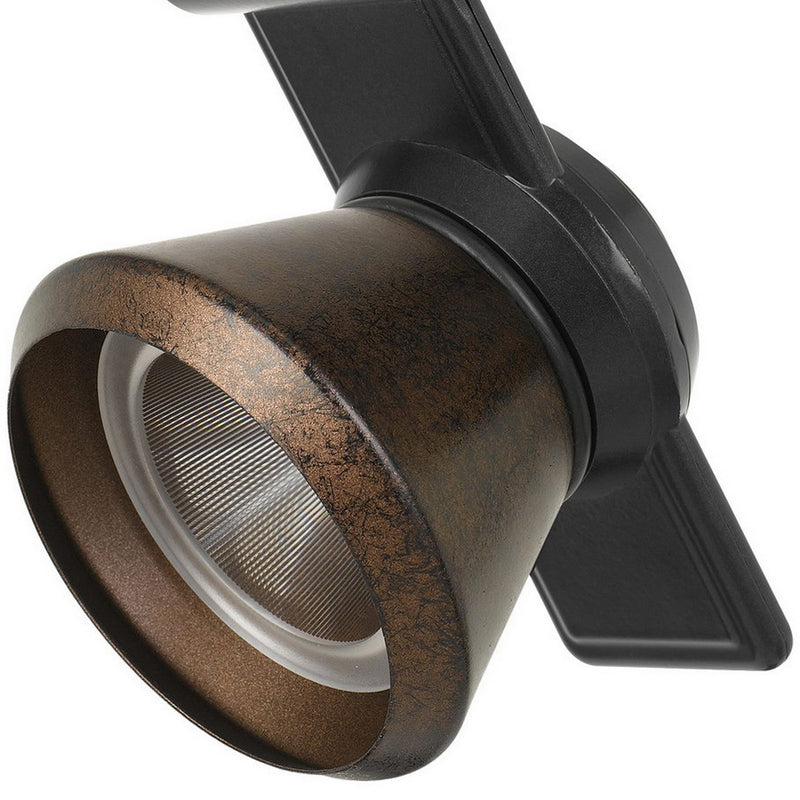 12W Integrated LED Metal Track Fixture with Cone Head Black and Bronze-zoom-