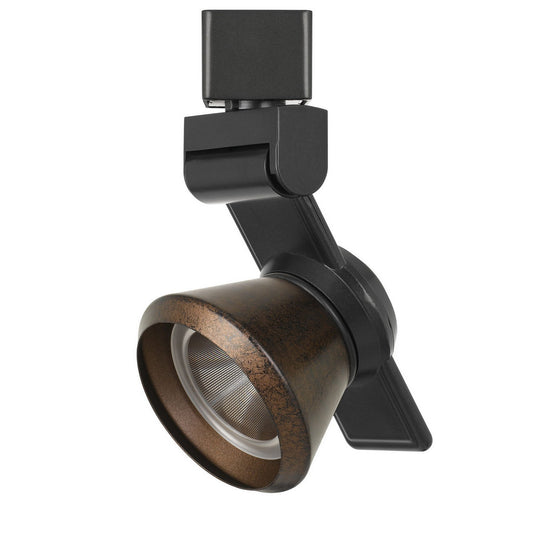12W Integrated LED Metal Track Fixture with Cone Head Black and Bronze
