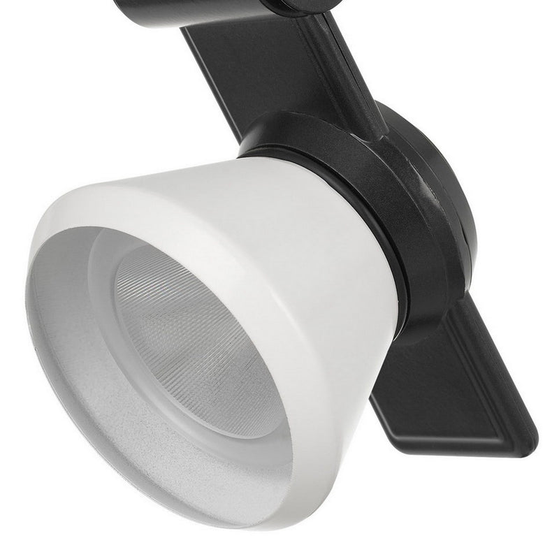12W Integrated LED Metal Track Fixture with Cone Head Black and White-zoom-