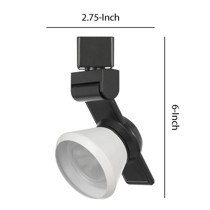 12W Integrated LED Metal Track Fixture with Cone Head Black and White-zoom-