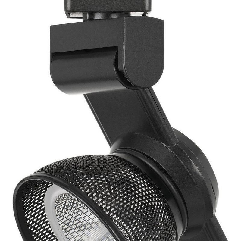 12W Integrated LED Metal Track Fixture with Mesh Head Black-zoom-