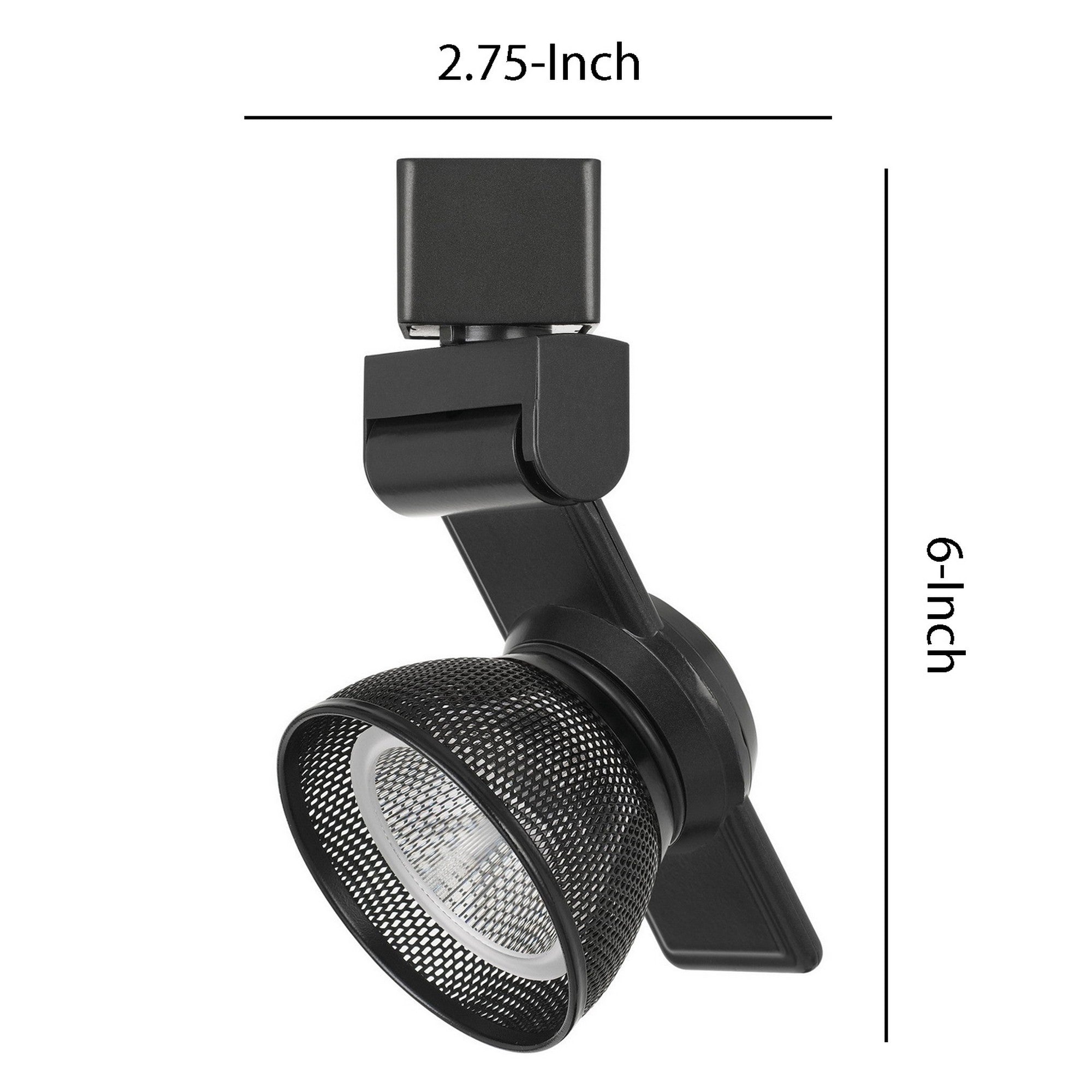 12W Integrated LED Metal Track Fixture with Mesh Head Black-zoom-5