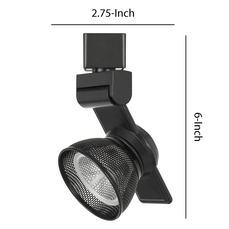 12W Integrated LED Metal Track Fixture with Mesh Head Black-zoom-