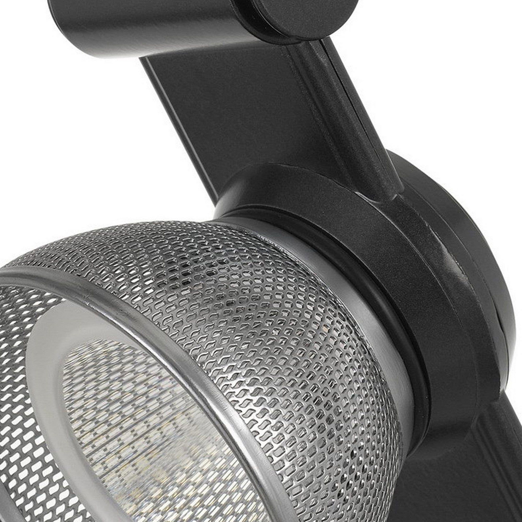 12W Integrated LED Metal Track Fixture with Mesh Head Black and Silver-zoom-3