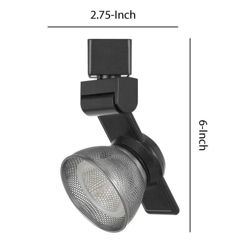 12W Integrated LED Metal Track Fixture with Mesh Head Black and Silver-zoom-