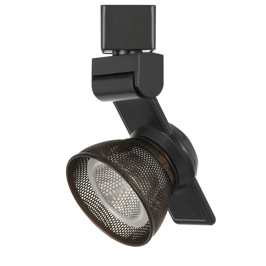 12W Integrated LED Metal Track Fixture with Mesh Head Black and Bronze
