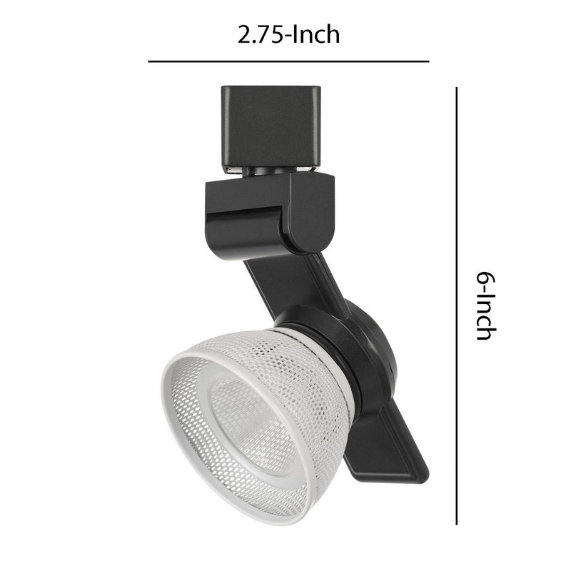 12W Integrated LED Metal Track Fixture with Mesh Head Black and White-zoom-