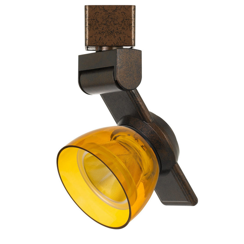 12W Integrated LED Track Fixture with Polycarbonate Head Bronze and Yellow-zoom-