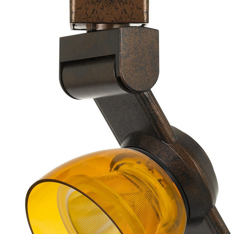 12W Integrated LED Track Fixture with Polycarbonate Head Bronze and Yellow-zoom-