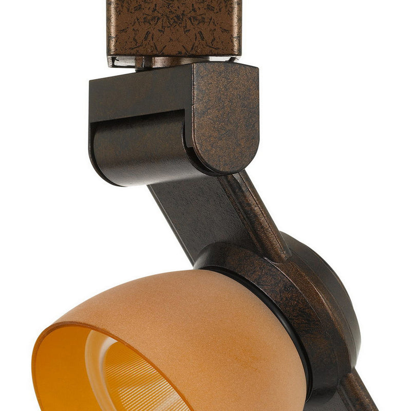 12W Integrated LED Track Fixture with Polycarbonate Head Bronze and Orange-zoom-