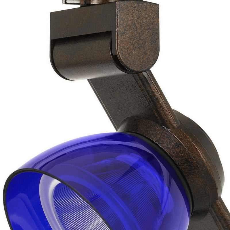 12W Integrated LED Track Fixture with Polycarbonate Head Bronze and Blue-zoom-