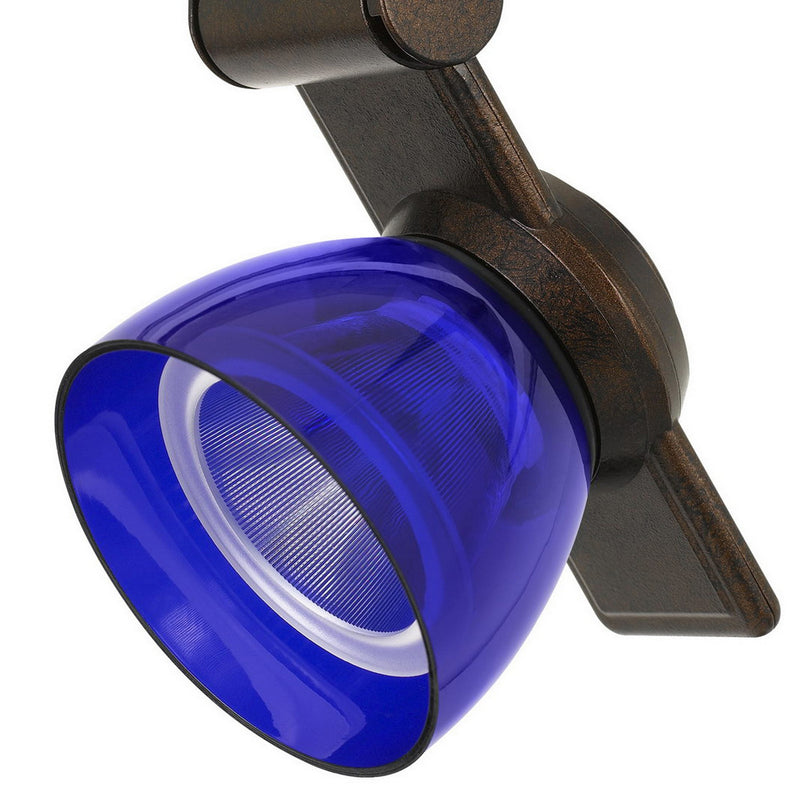 12W Integrated LED Track Fixture with Polycarbonate Head Bronze and Blue-zoom-