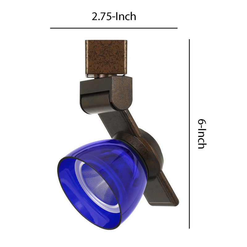 12W Integrated LED Track Fixture with Polycarbonate Head Bronze and Blue-zoom-