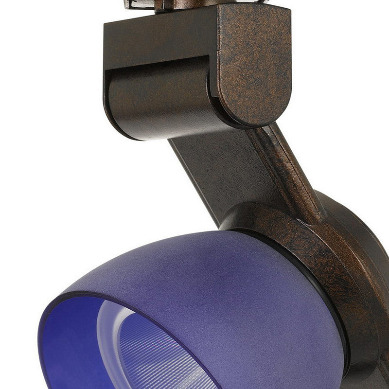 12W Integrated Metal and Polycarbonate LED Track Fixture Bronze and Blue-zoom-