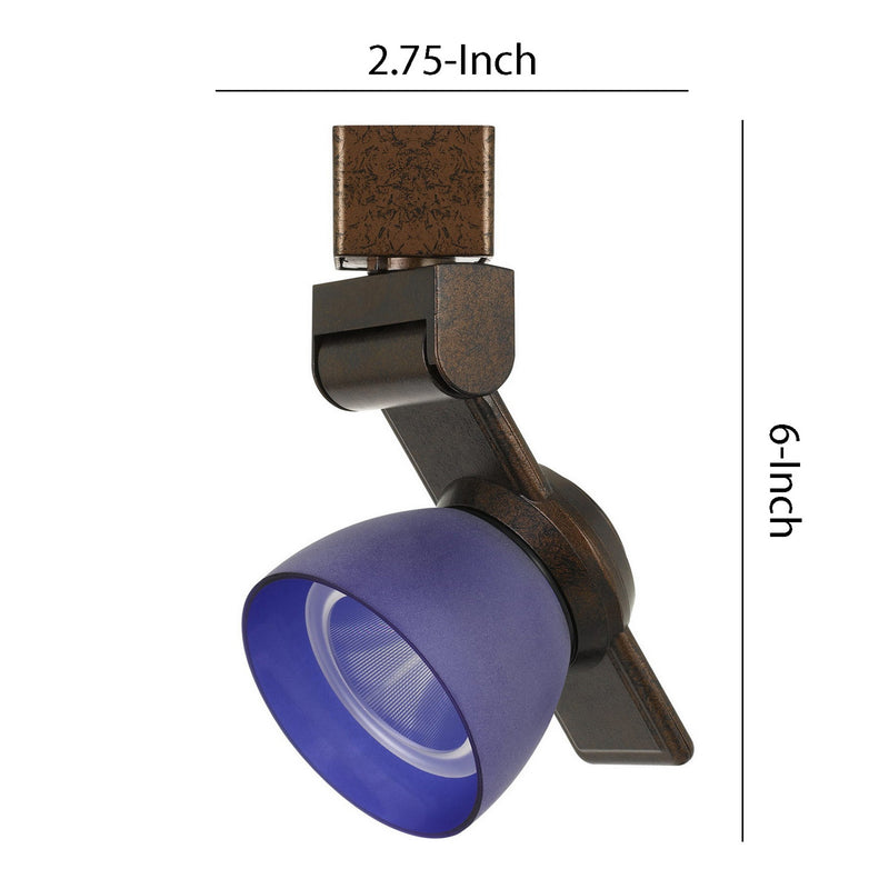12W Integrated Metal and Polycarbonate LED Track Fixture Bronze and Blue-zoom-