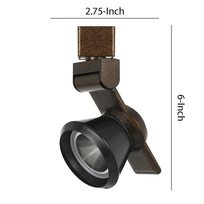 12W Integrated LED Metal Track Fixture with Cone Head Bronze and Black-zoom-