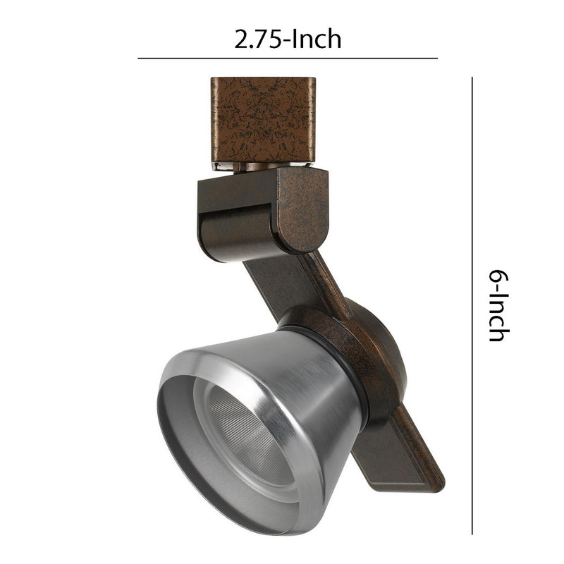12W Integrated LED Metal Track Fixture with Cone Head Bronze and Silver-zoom-