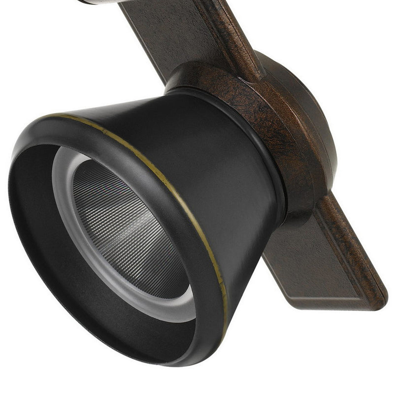 12W Integrated Cone Head LED Metal Track Fixture Bronze and Black-zoom-