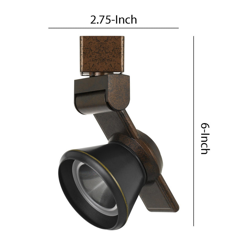 12W Integrated Cone Head LED Metal Track Fixture Bronze and Black-zoom-