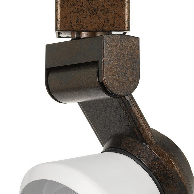 12W Integrated LED Metal Track Fixture with Cone Head Bronze and White-zoom-