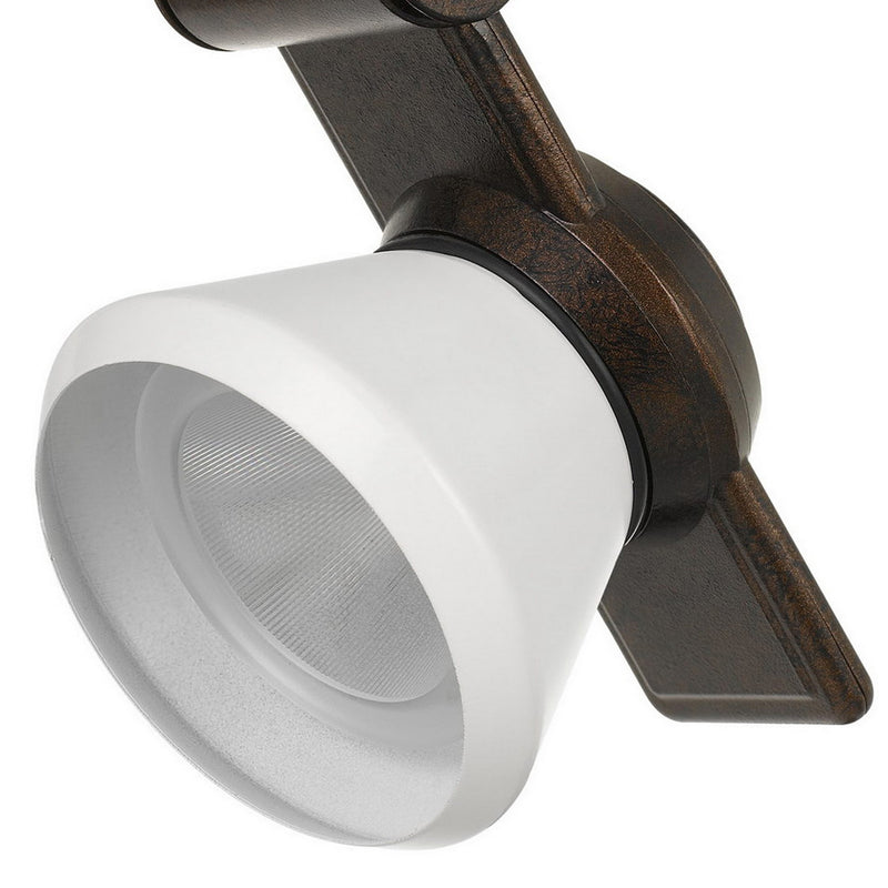 12W Integrated LED Metal Track Fixture with Cone Head Bronze and White-zoom-