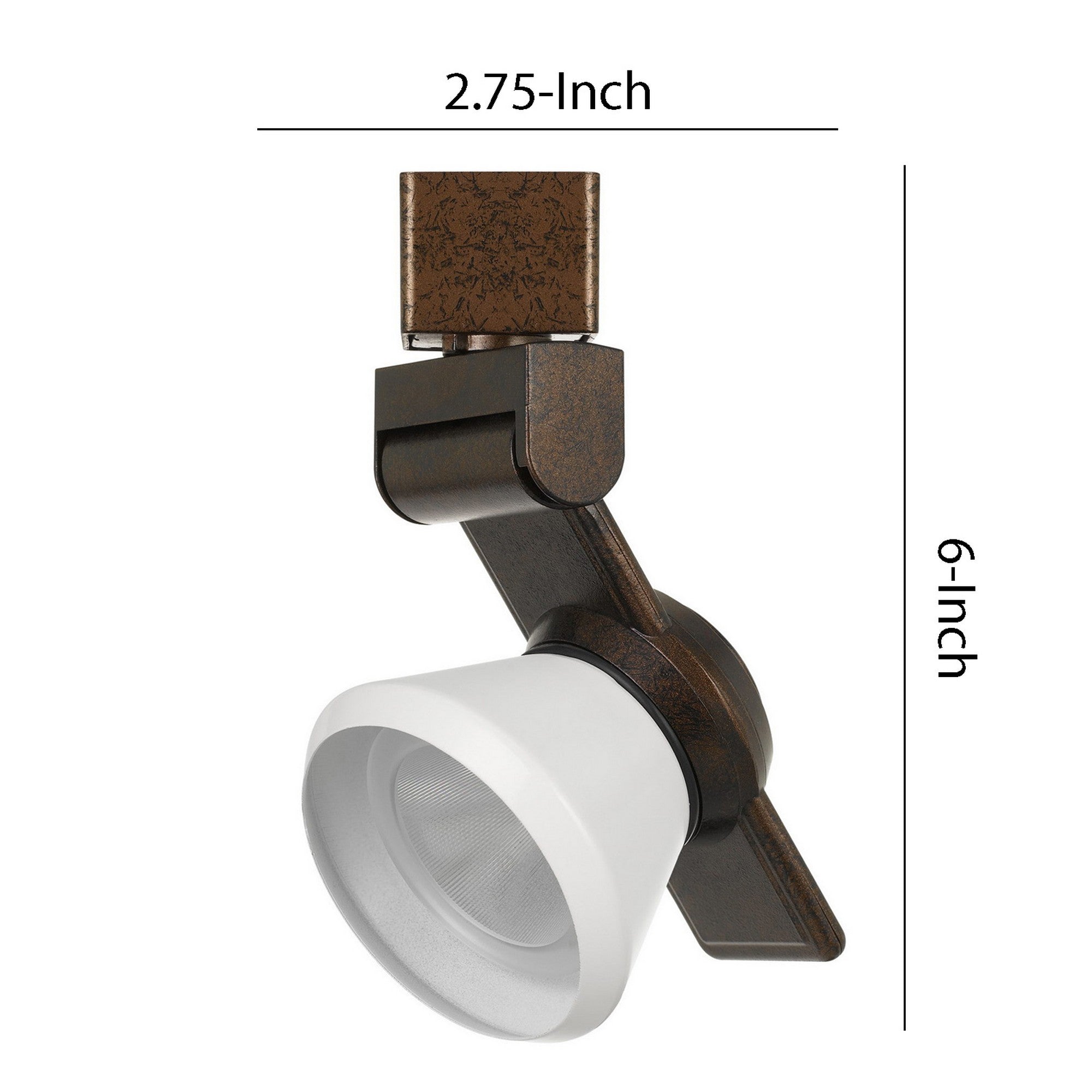 12W Integrated LED Metal Track Fixture with Cone Head Bronze and White-zoom-5