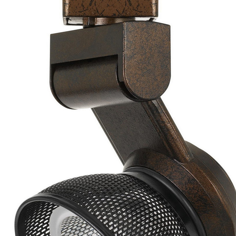 12W Integrated LED Metal Track Fixture with Mesh Head Bronze and Black-zoom-