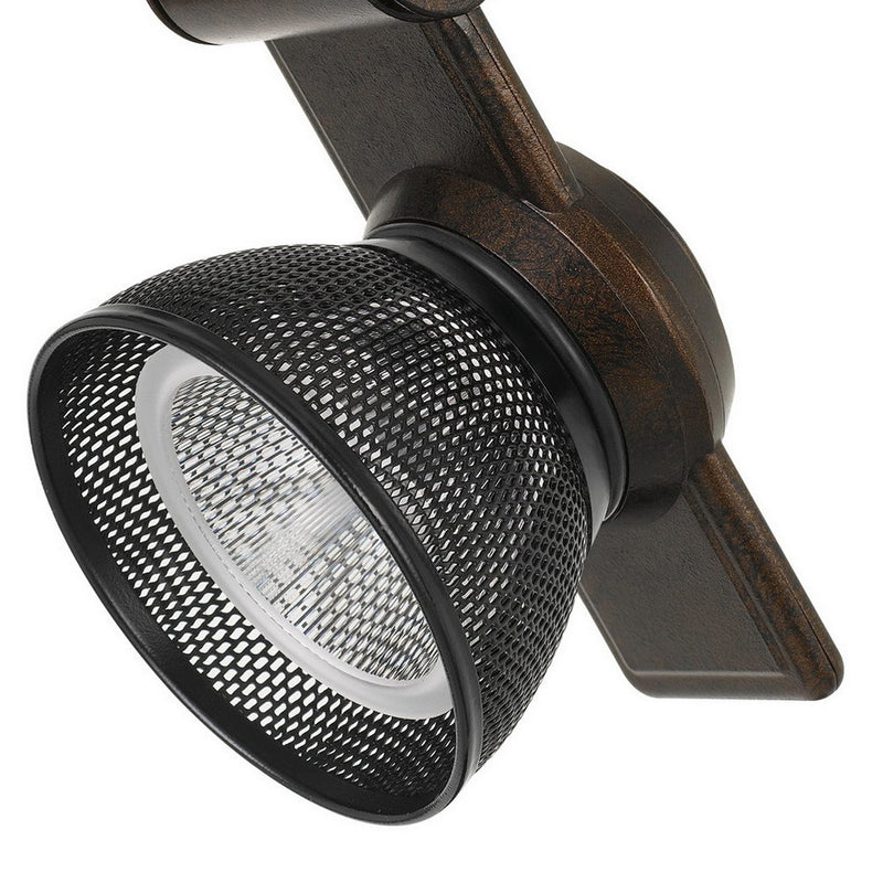 12W Integrated LED Metal Track Fixture with Mesh Head Bronze and Black-zoom-