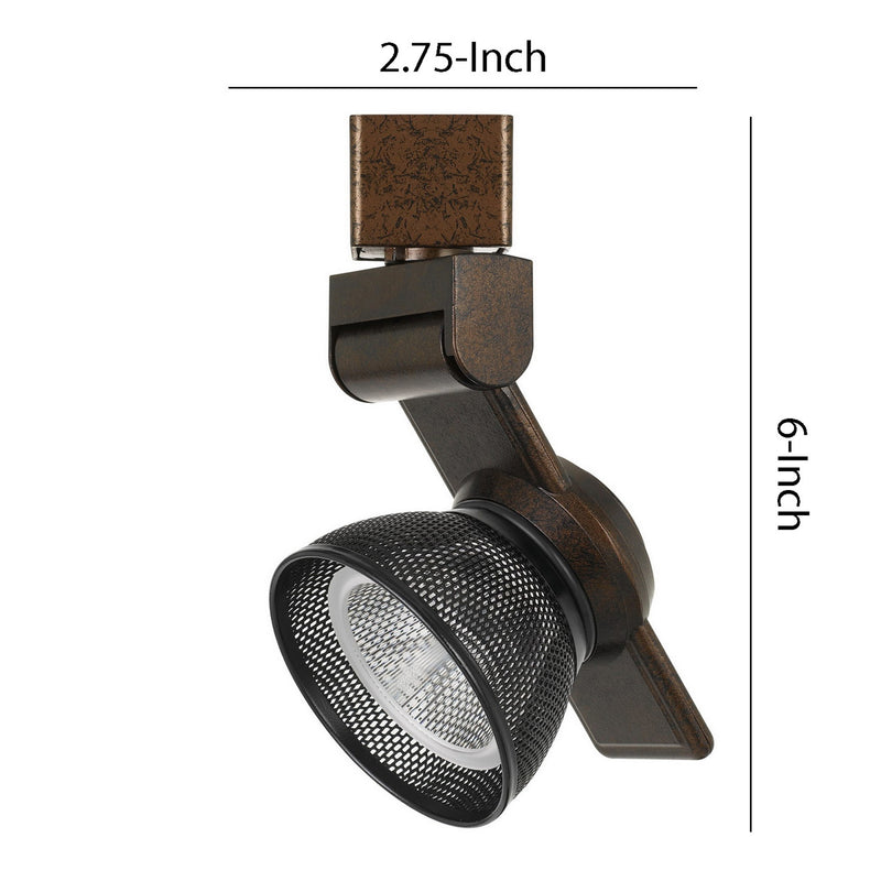 12W Integrated LED Metal Track Fixture with Mesh Head Bronze and Black-zoom-