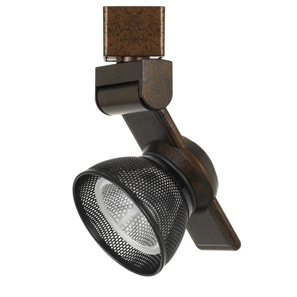 12W Integrated LED Metal Track Fixture with Mesh Head Bronze and Black