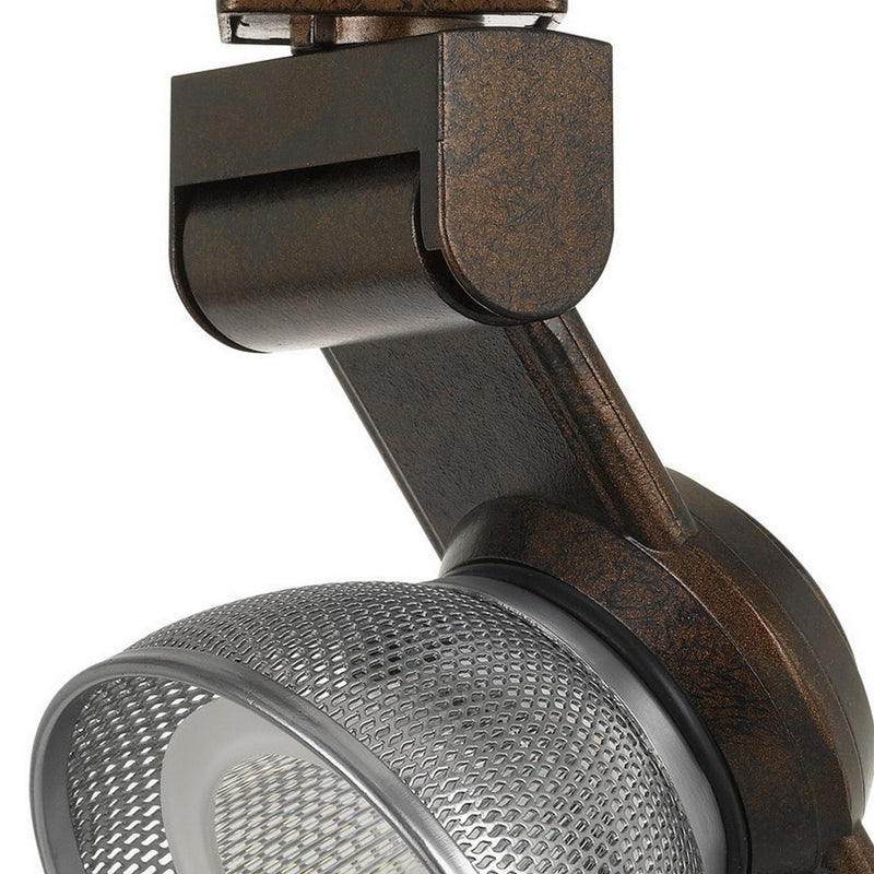 12W Integrated LED Metal Track Fixture with Mesh Head Bronze and Silver-zoom-