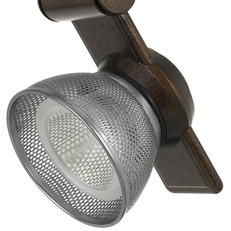 12W Integrated LED Metal Track Fixture with Mesh Head Bronze and Silver-zoom-
