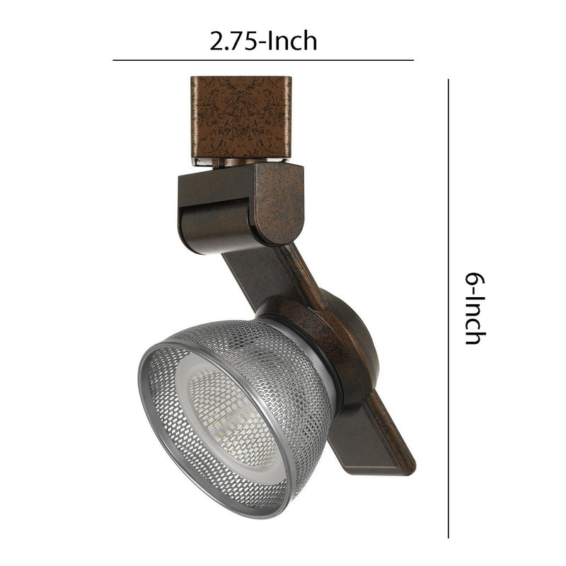 12W Integrated LED Metal Track Fixture with Mesh Head Bronze and Silver-zoom-