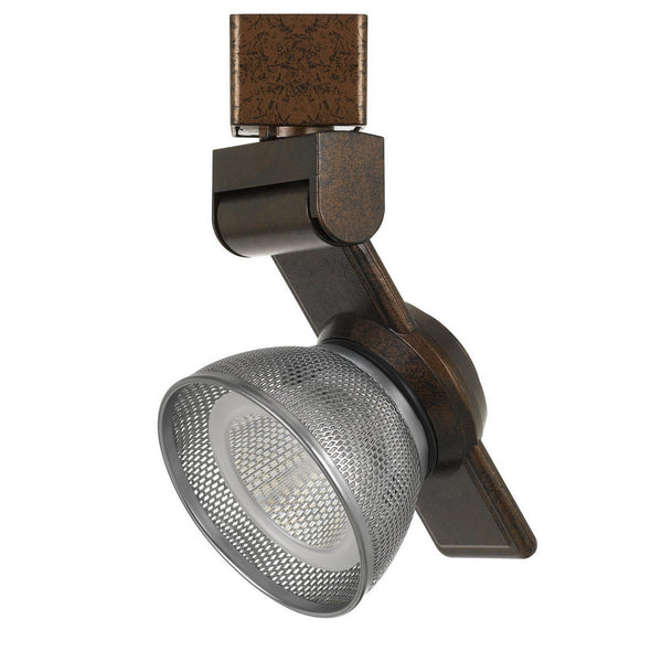 12W Integrated LED Metal Track Fixture with Mesh Head Bronze and Silver
