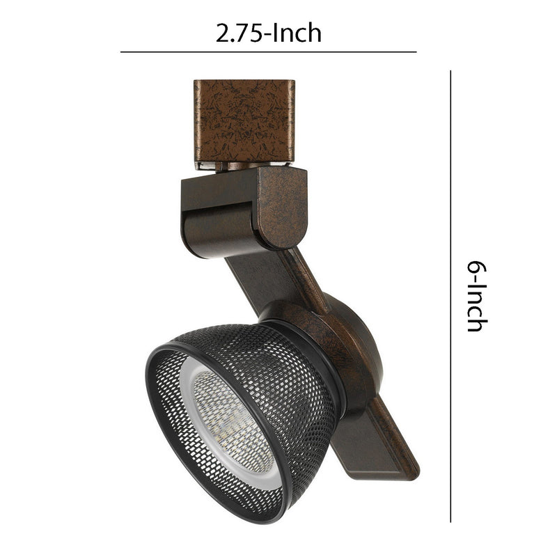 12W Integrated LED Metal Track Fixture with Mesh HeadBronze and Dark Black-zoom-