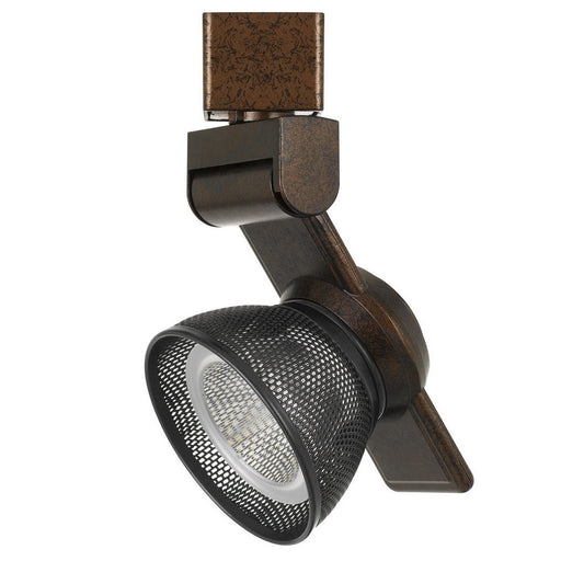 12W Integrated LED Metal Track Fixture with Mesh HeadBronze and Dark Black