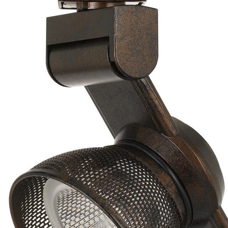 12W Integrated LED Metal Track Fixture with Mesh Head Bronze-zoom-