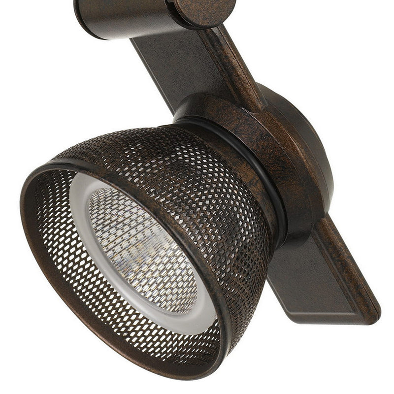 12W Integrated LED Metal Track Fixture with Mesh Head Bronze-zoom-