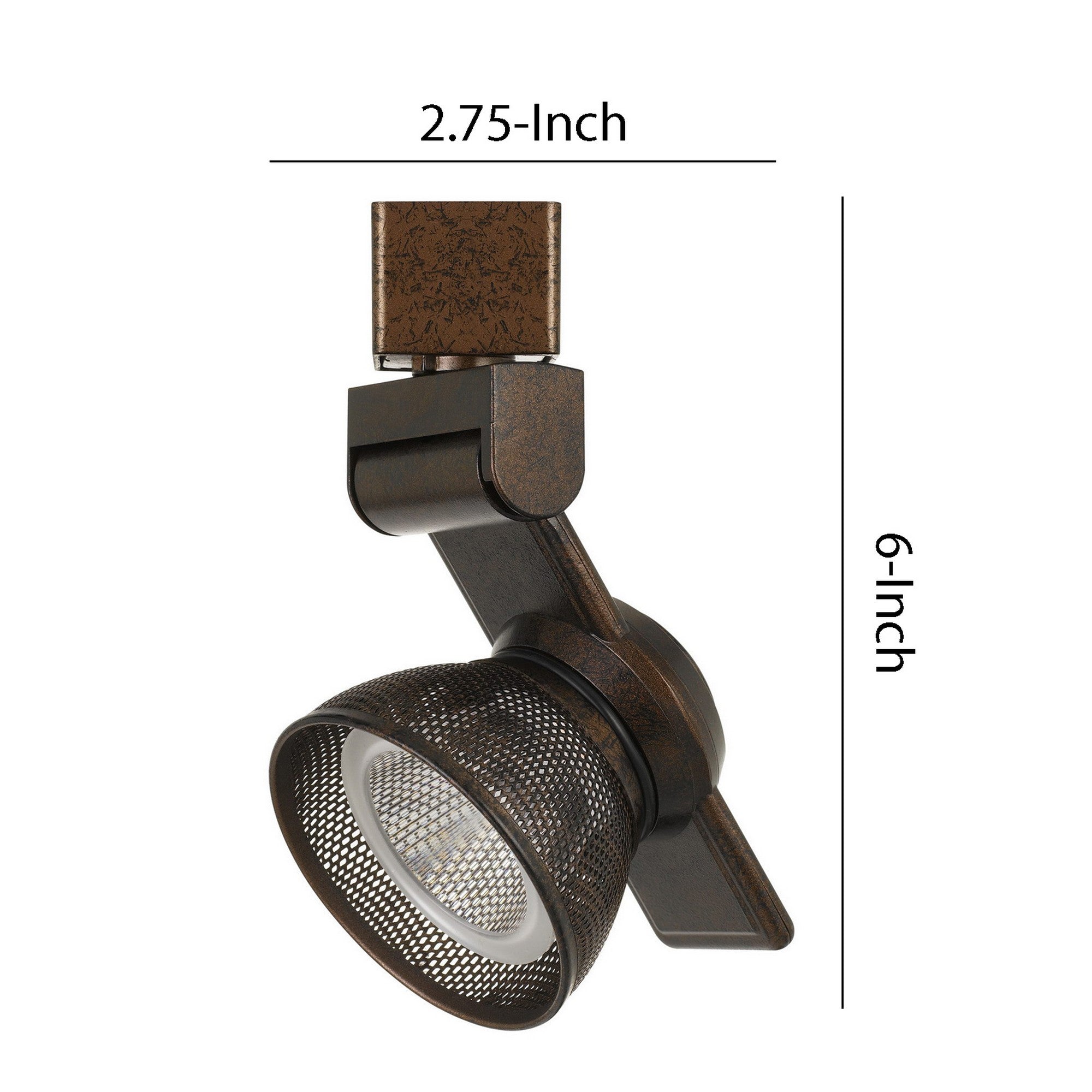 12W Integrated LED Metal Track Fixture with Mesh Head Bronze-zoom-5