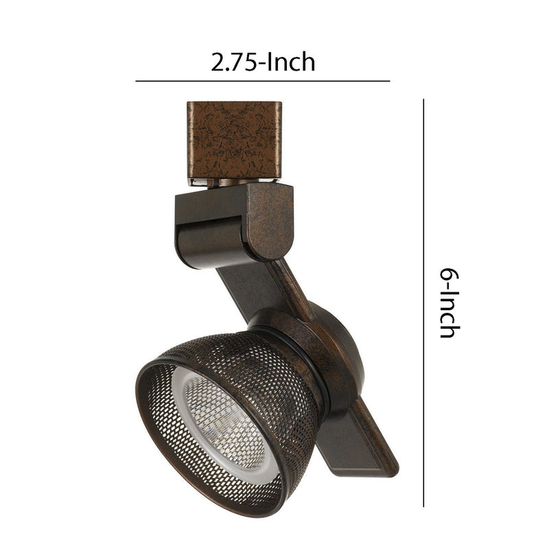 12W Integrated LED Metal Track Fixture with Mesh Head Bronze-zoom-
